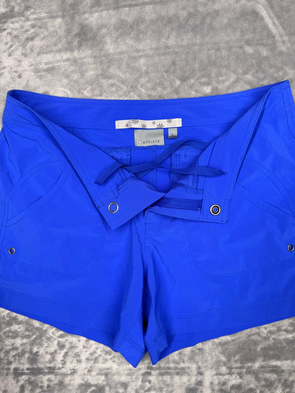 Athleta Cobalt Blue Athletic Shorts - Picture 5 of 11